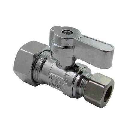 KINGSTON BRASS Kingston Brass KF5335 0.63 x 0.38 in. Outer Diameter Compression Straight Shut Off Valve KF5335